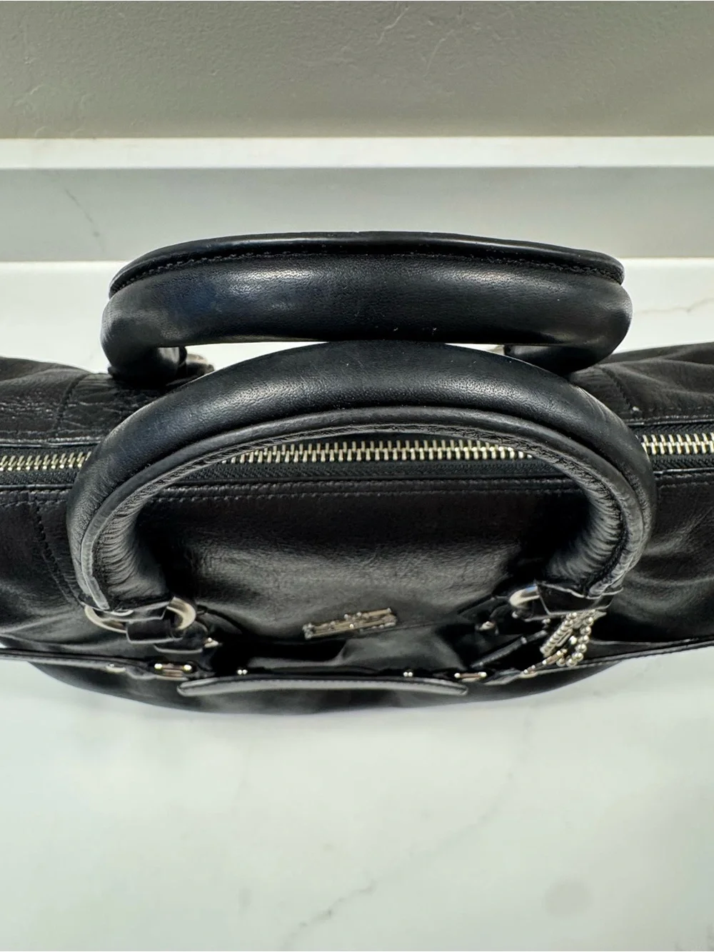 Coach Madison Large Sabrina 12949 Black Leather Satchel Y2K + Dust Bag